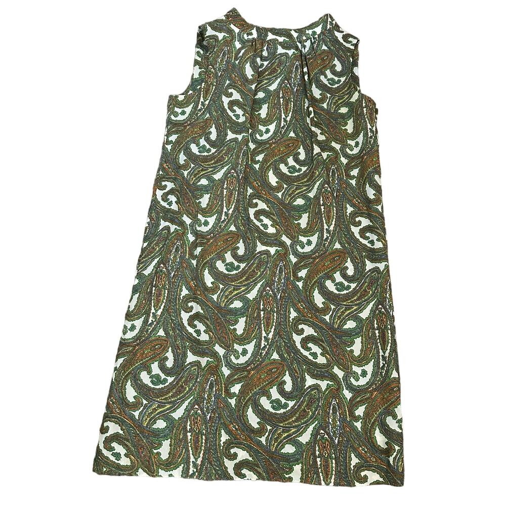 Helen Whiting Vintage 1960s? Paisley Sleeveless Day Dress Small?